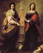 Bartolome Esteban Murillo San Seta and St. Lucie Princess Na oil painting on canvas